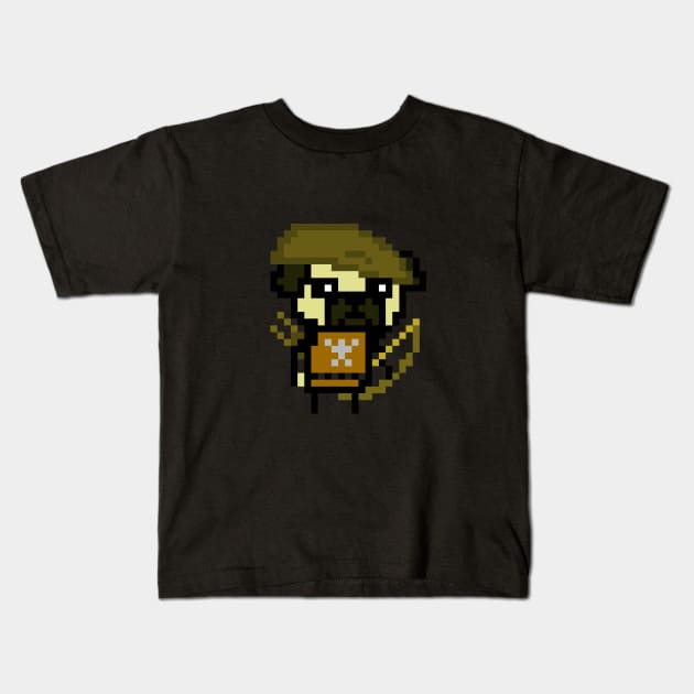 Pug Archer Kids T-Shirt by Studio Gorgoth